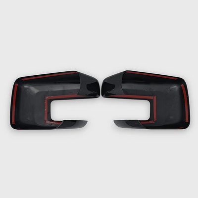 2021-24 Ford F-150 No Camera 2 PCS No Turn Signal Gloss Black Tape-on Mirror Cover