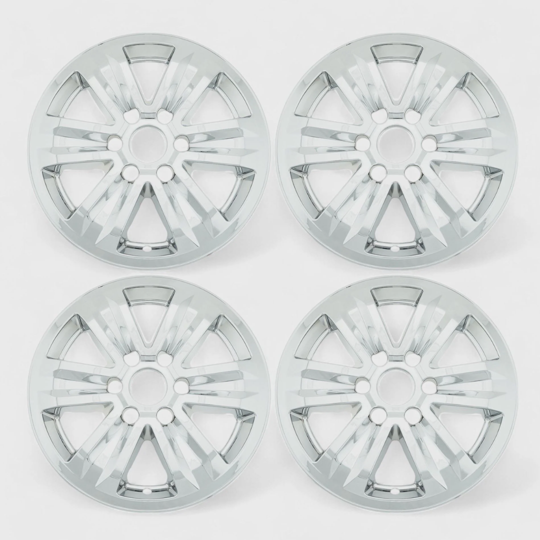 2015-20 Ford F-150 8 PCS Gloss Black Snap-on Wheel Skin Set