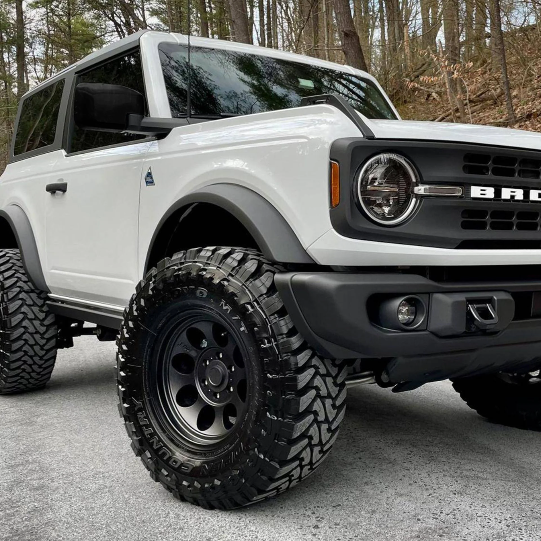 2021-24 Ford Bronco 2 PCS No Turn Signal Full Gloss Black Tape-on Mirror Cover