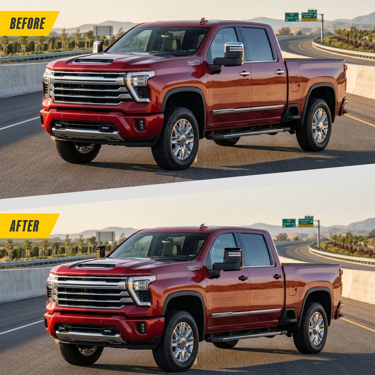 Trim Illusion MC6364BLK gloss black mirror covers for 2020-2026 Chevrolet Silverado 2500 HD, Silverado 3500 HD, GMC Sierra 2500 HD and more - image 20