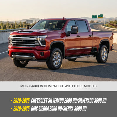 Trim Illusion MC6364BLK gloss black mirror covers for 2020-2026 Chevrolet Silverado 2500 HD, Silverado 3500 HD, GMC Sierra 2500 HD and more - image 19