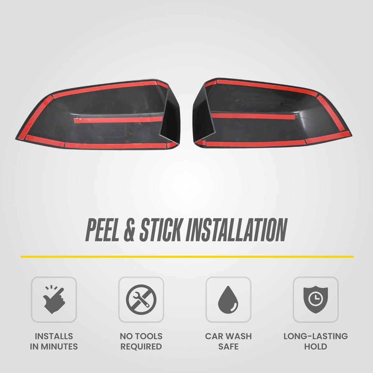 Trim Illusion MC6367BLK gloss black mirror covers for 2024-2026 Ford Ranger - image 9