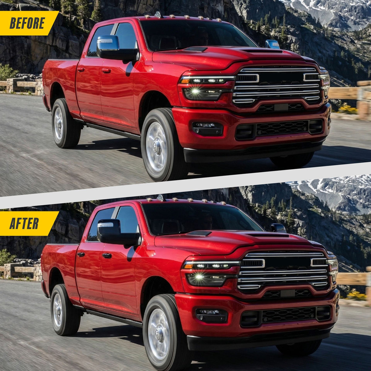 Trim Illusion MC6376BLK gloss black mirror covers for 2023-2026 Ram 3500 and Ram 2500 - image 7