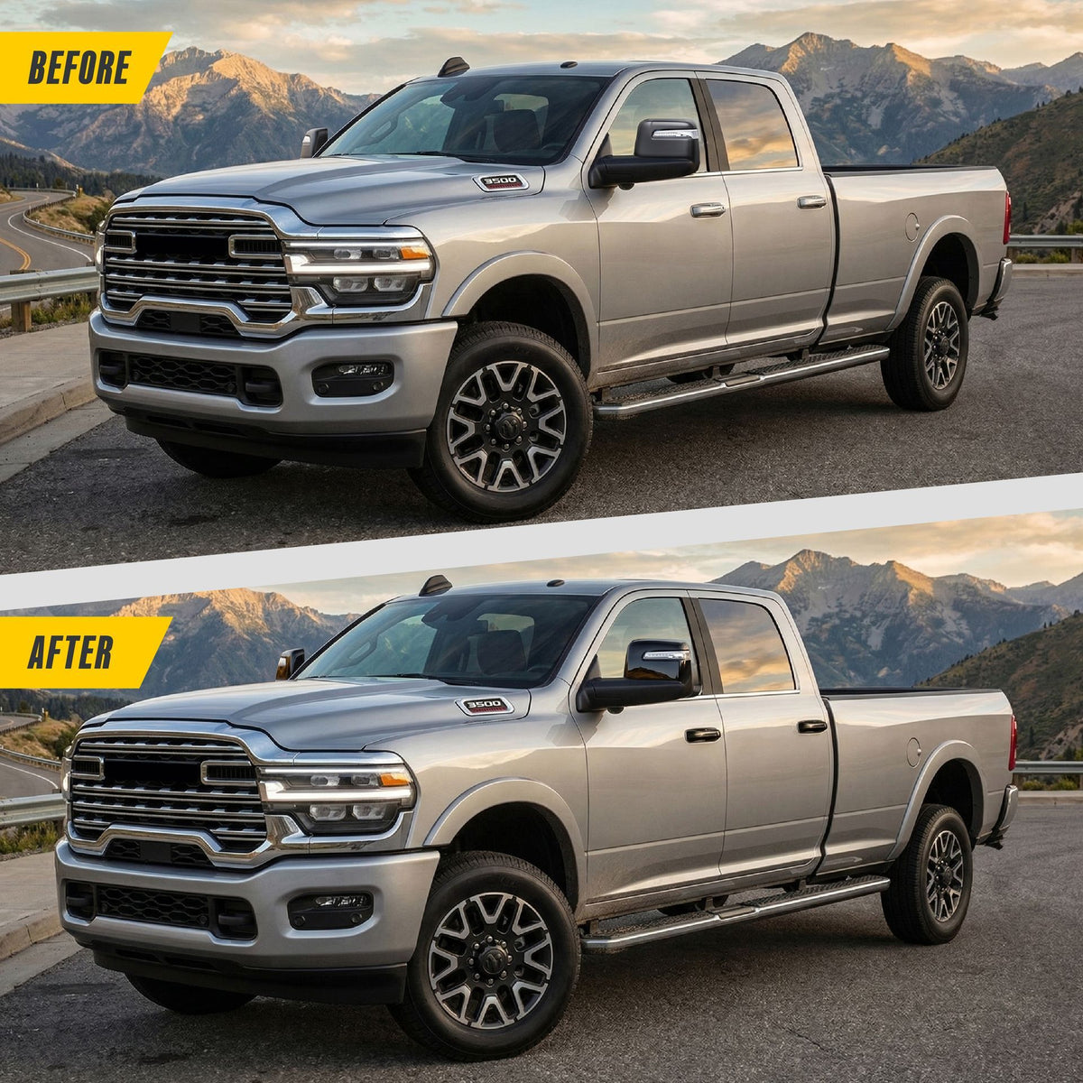 Trim Illusion MC6376BLK gloss black mirror covers for 2023-2026 Ram 3500 and Ram 2500 - image 17