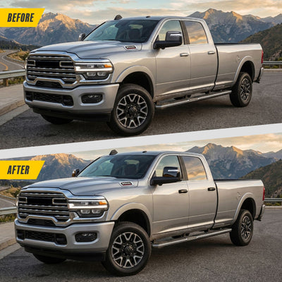 Trim Illusion MC6376BLK gloss black mirror covers for 2023-2026 Ram 3500 and Ram 2500 - image 17