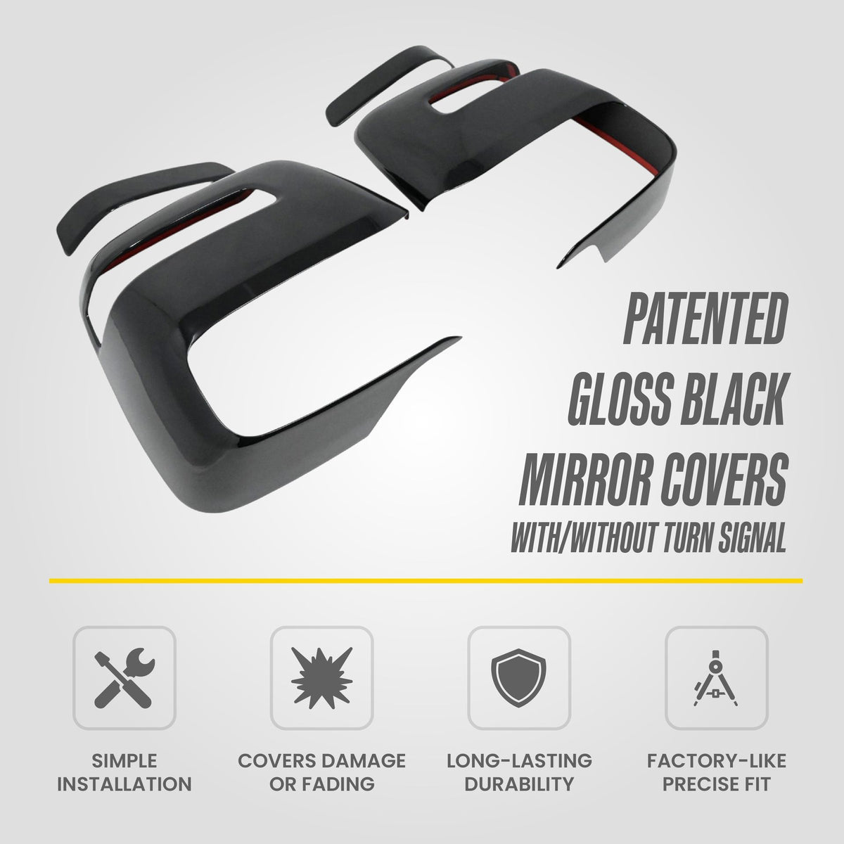 Trim Illusion MC6376BLK gloss black mirror covers for 2023-2026 Ram 3500 and Ram 2500 - image 16