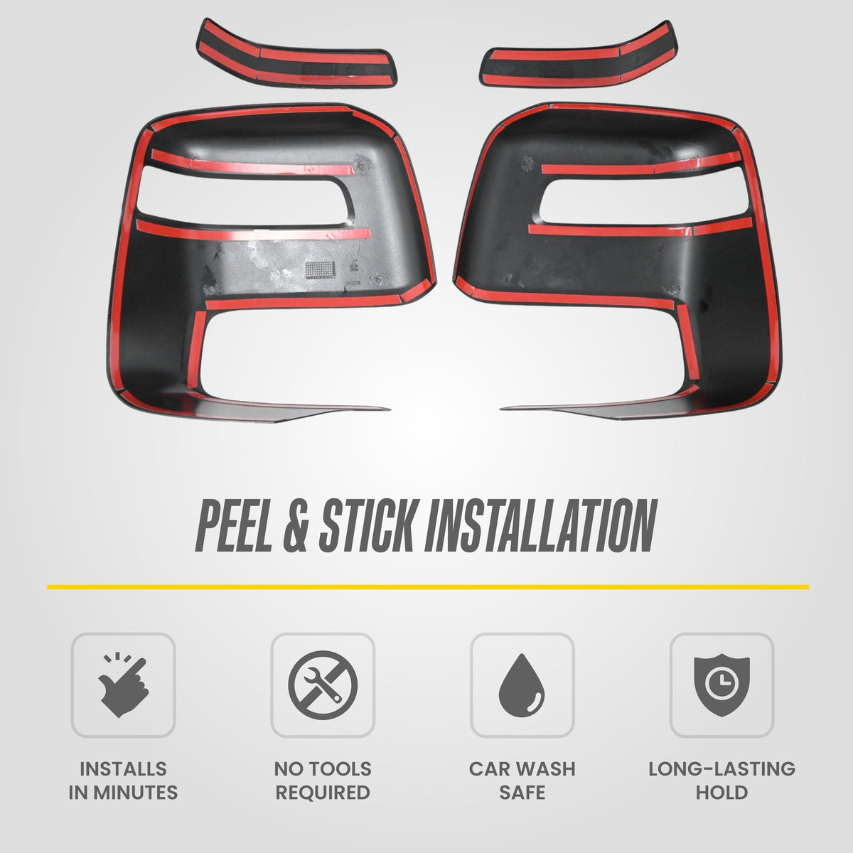 Trim Illusion MC6376BLK gloss black mirror covers for 2023-2026 Ram 3500 and Ram 2500 - image 15