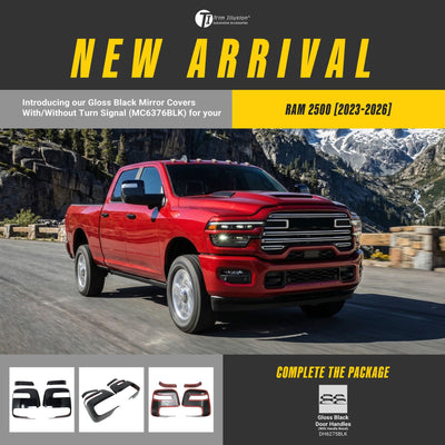 Trim Illusion MC6376BLK gloss black mirror covers for 2023-2026 Ram 3500 and Ram 2500 - image 9