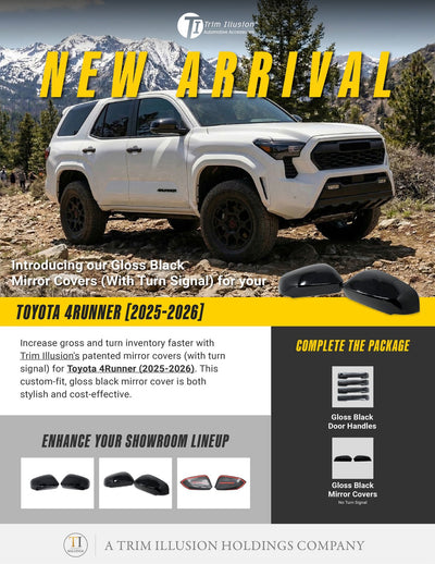 Trim Illusion MC6378BLK gloss black mirror covers for 2024-2026 Toyota Tacoma and 4Runner - image 17
