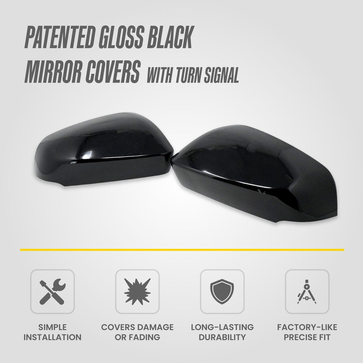Trim Illusion MC6378BLK gloss black mirror covers for 2024-2026 Toyota Tacoma and 4Runner - image 10