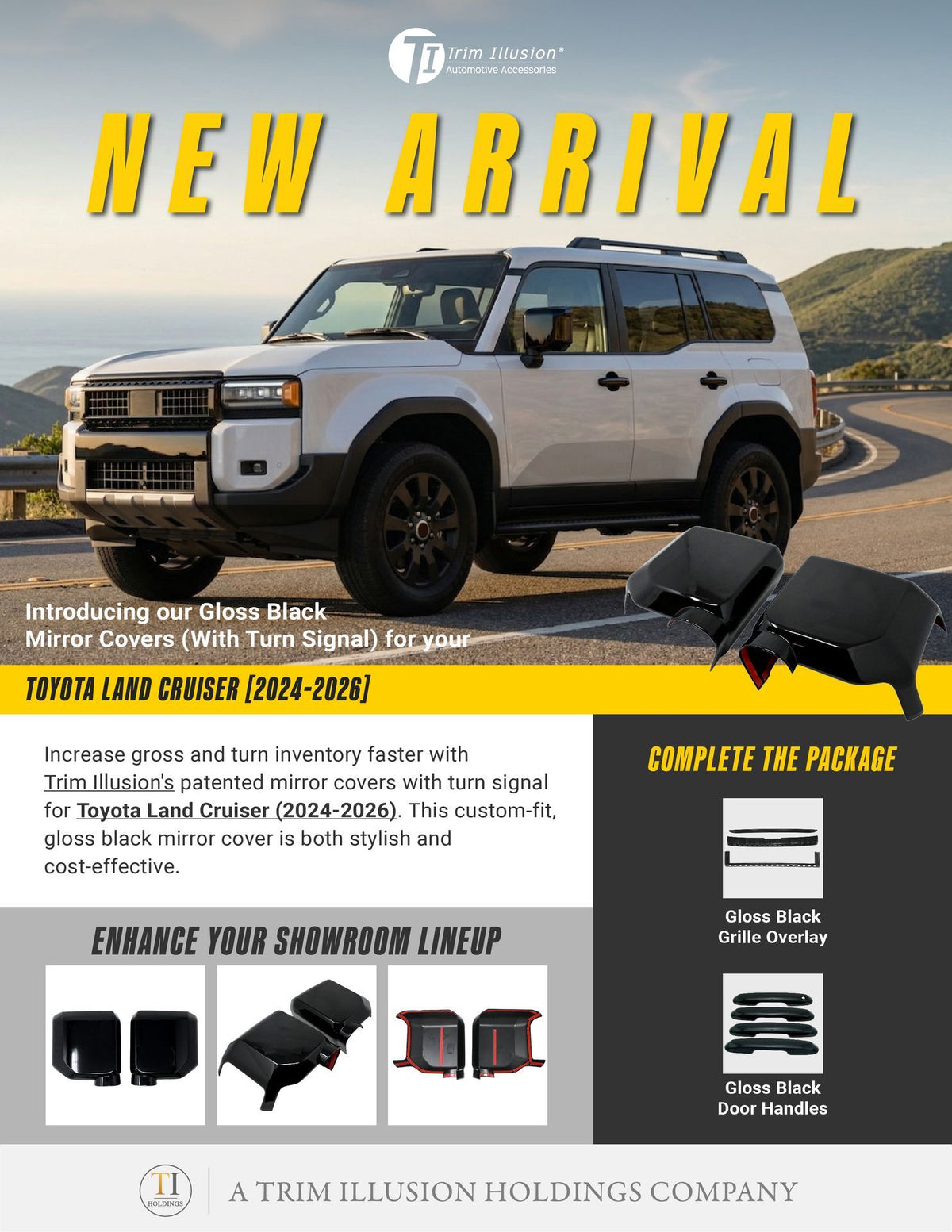 Trim Illusion MC6393BLK gloss black mirror covers for 2024-2026 Lexus GX550 and Toyota Land Cruiser - image 14