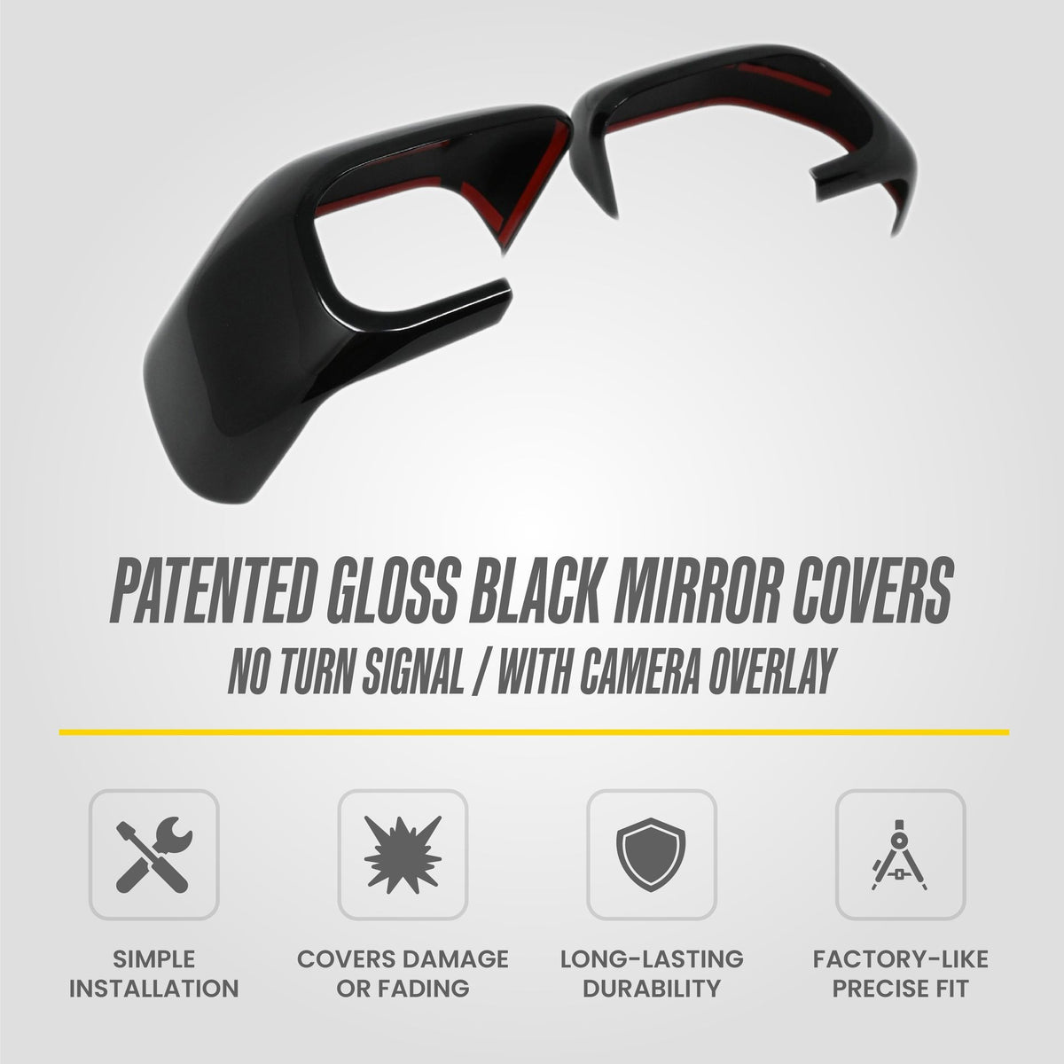 Trim Illusion MC6407BLK gloss black mirror covers for 2021-2026 Ford Bronco Sport and Maverick - image 8