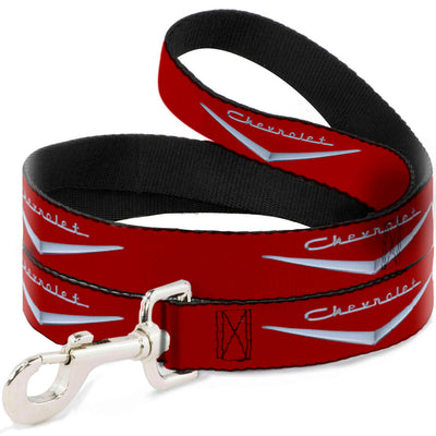 Dog Leash - 1955-57 CHEVROLET V Emblem Red/Silver