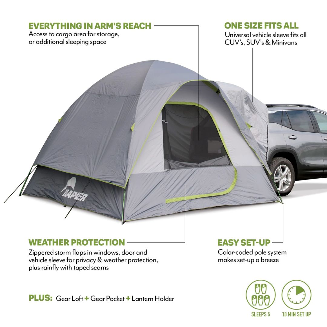 Napier Backroadz SUV Tent – Universal Fit for Ford Explorer, Chevy Tahoe, Jeep Grand Cherokee, Toyota 4Runner & More