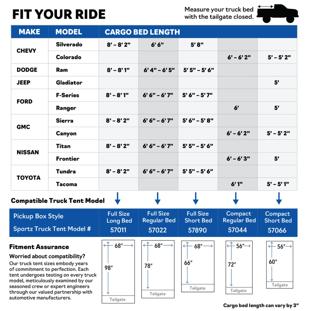 Napier Sportz Truck Tent for Chevy Silverado, Ford F-150, Ram, GMC Sierra, Tacoma, Tundra & More