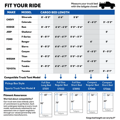 Napier Sportz Truck Tent for Chevy Silverado, Ford F-150, Ram, GMC Sierra, Tacoma, Tundra & More