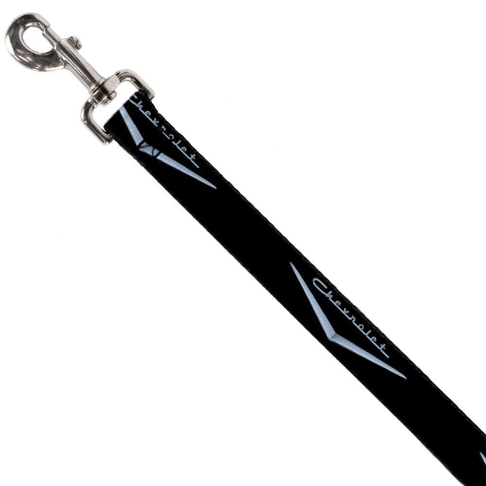 Dog Leash - 1955-57 CHEVROLET V Emblem Black/Silver