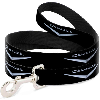 Dog Leash - 1955-57 CHEVROLET V Emblem Black/Silver