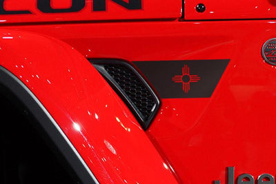 Premium Cast Matte Black Vinyl Flag Decals for Wrangler JL and Gladiator Fender Ventsx2