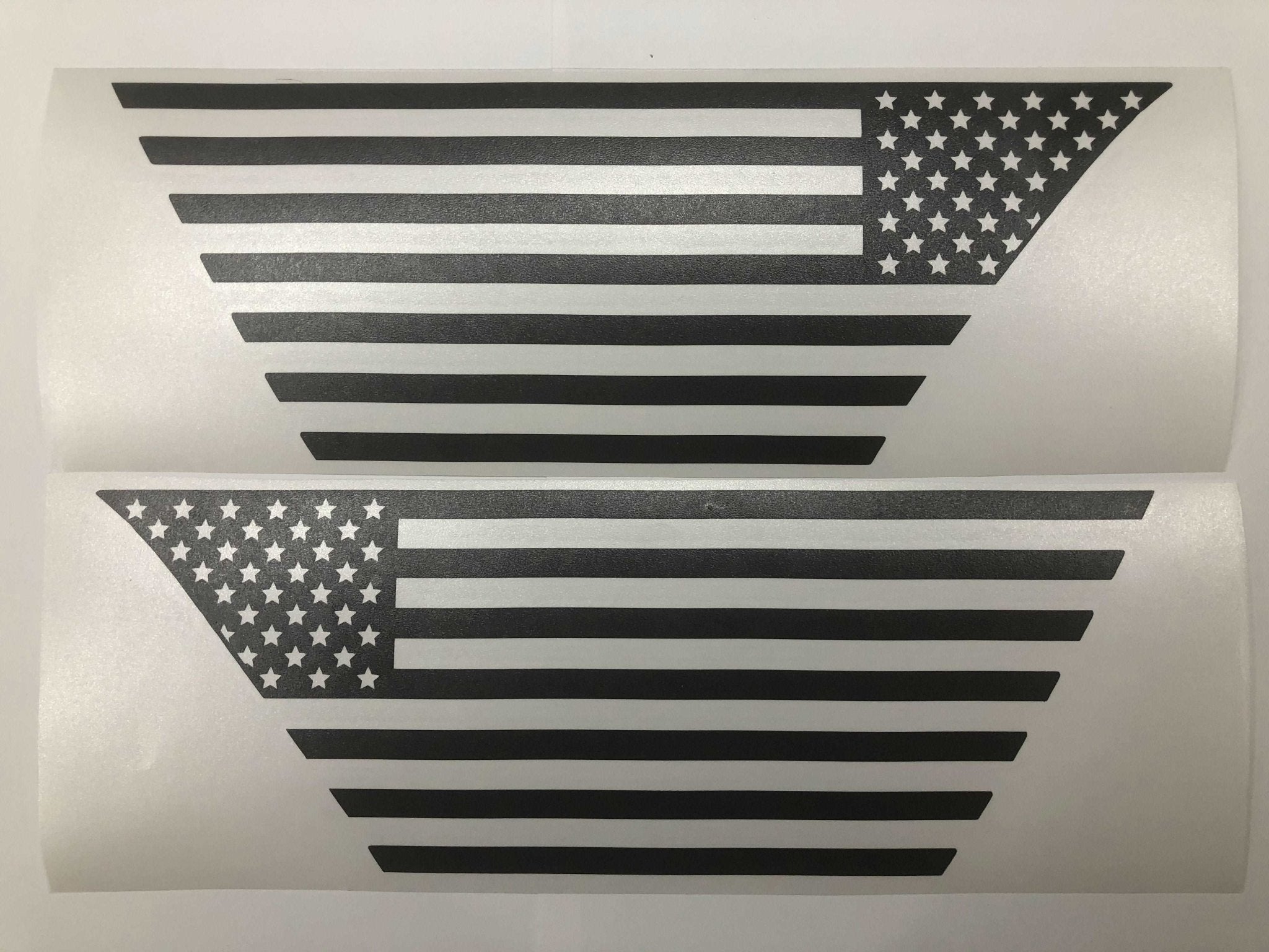 Premium Cast Matte Black Vinyl Flag Decals for Wrangler JL and Gladiator Fender Ventsx2