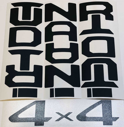 Premium Cast Matte Black Vinyl Decal Letter Inlays for 2007-2025 Tundra Doors
