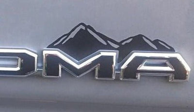 Premium Cast Matte Black Vinyl Decal Mountains for 2016-2025 Tacoma Doors