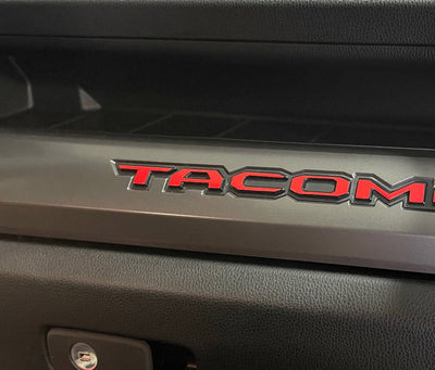 Premium Cast Vinyl Decal Letter Inlays for 2024-2025 Tacoma Dashboard Emblem
