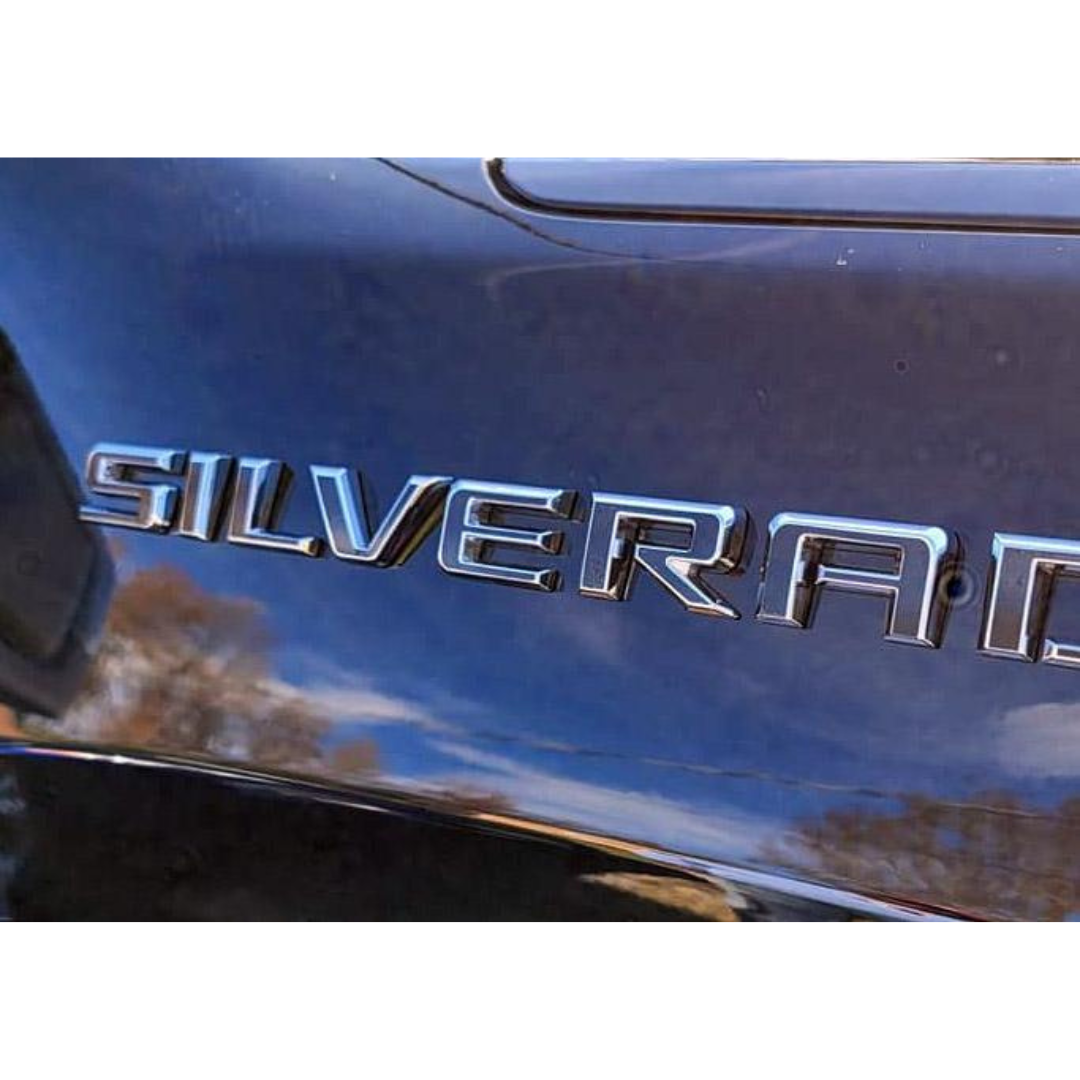 Premium Cast Vinyl Decal Letters for 2019-2025 Silverado Fender and Tailgate Emblems