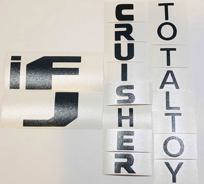Premium Cast Vinyl Decal Letters for FJ Cruiser Rear Door Emblems