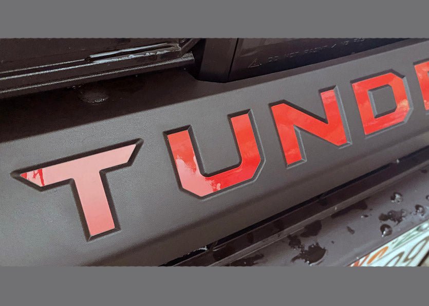 Premium Cast Vinyl Decal Letter Inserts for 2022-2025 Tundra Front Bumper