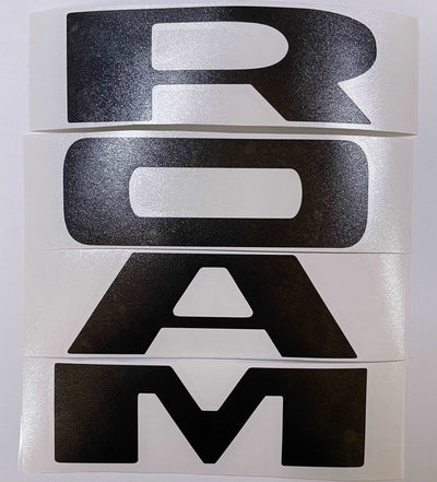 Premium Cast Vinyl Decal Letter Inlays for 2019-2025 RAM Grille