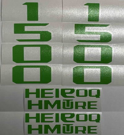 Premium Cast Vinyl Decal Number Inlays for 2021-2025 RAM 1500 HEMI eTorque Hood x2