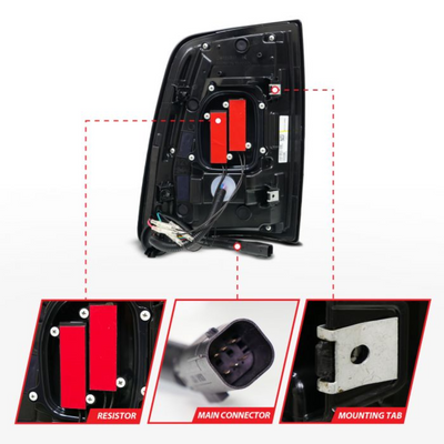 Ram 2500/3500 19-24 Full LED Black Sequential Tail Lights FITS ALL MODELS