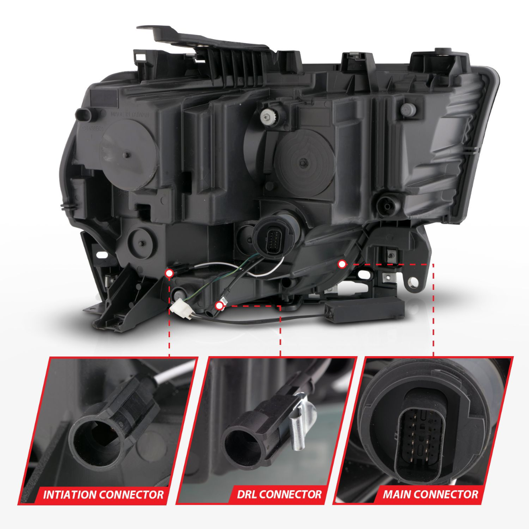 Ram 2500/3500 19-24 Z-Series Full LED Projector Headlights Black w/ DRL Switch Sequential Signal W/ Initiation Feature