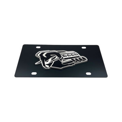 Ram Hemi Badge of Protest Carbon Steel License Plate