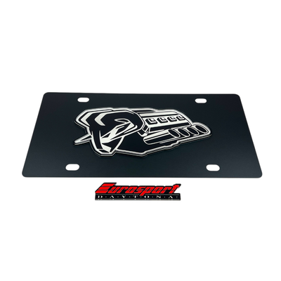 Ram Hemi Badge of Protest Carbon Steel License Plate