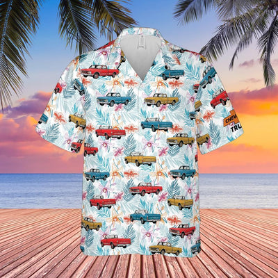 1973 C10 Chevy Pickup Tropical Print Men’s Hawaiian Shirt