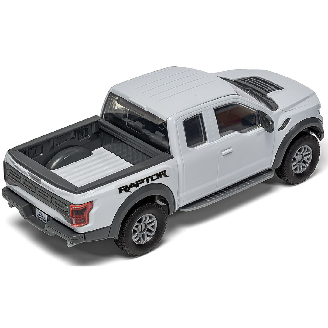 Skill 1 Model Kit Ford F-150 Raptor Pickup Truck Gray Snap Together Snap Together Painted Plastic Model Car Kit
