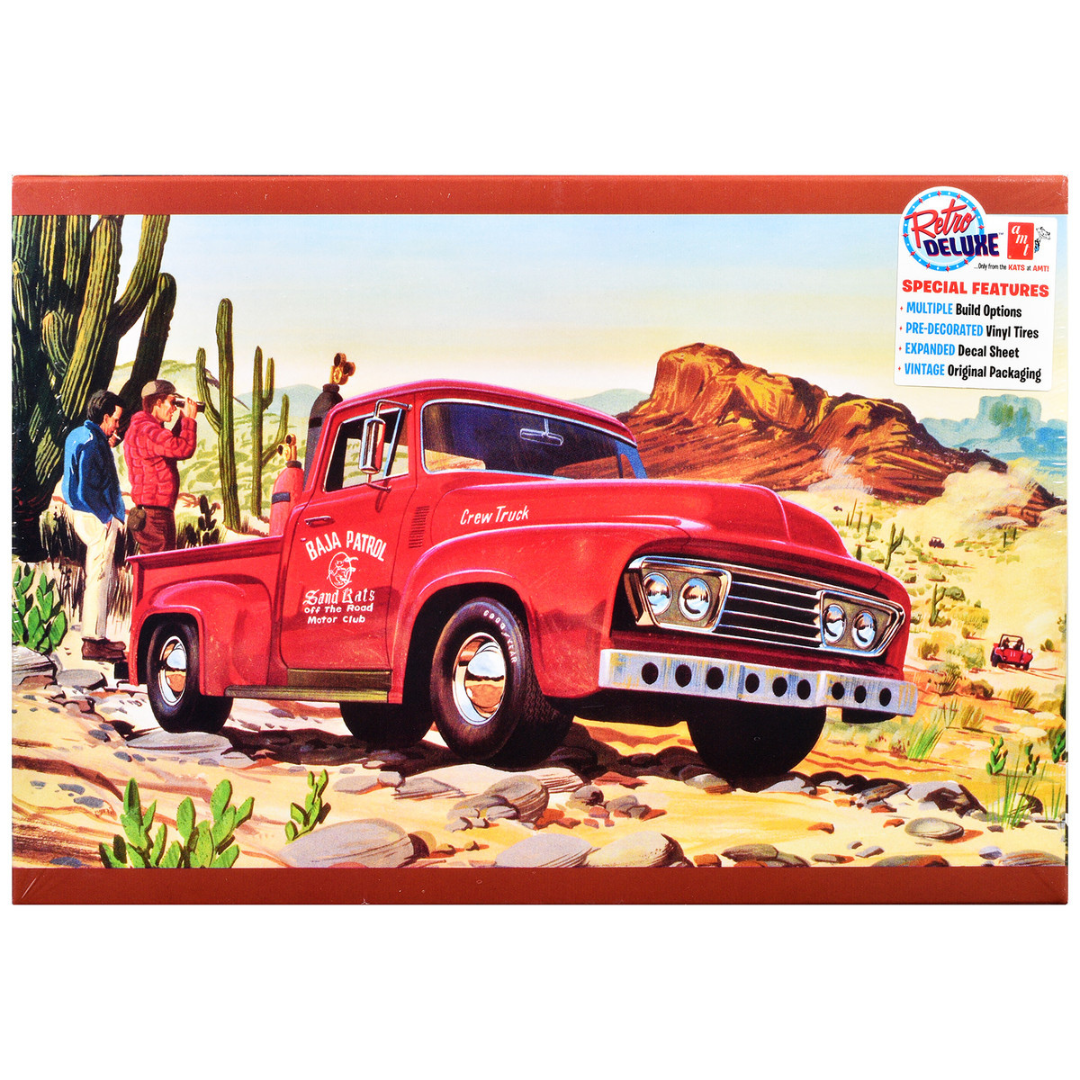 Skill 2 Model Kit 1953 Ford Pickup Truck "Baja Patrol" 1/25 Scale Model