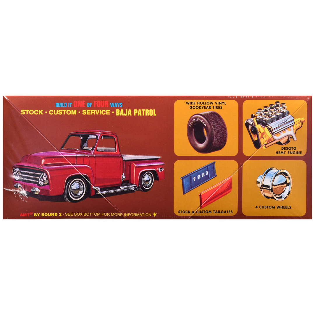 Skill 2 Model Kit 1953 Ford Pickup Truck "Baja Patrol" 1/25 Scale Model
