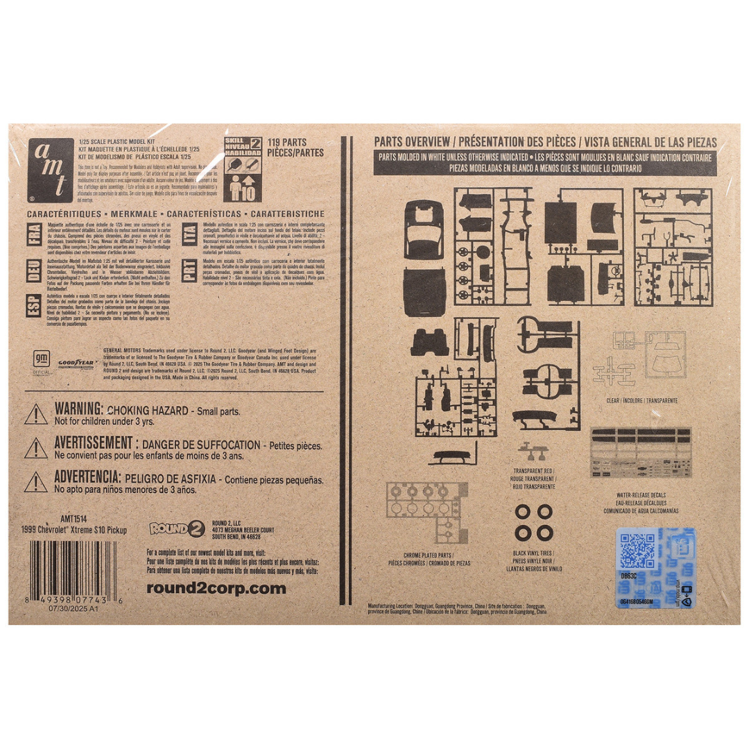 Skill 2 Model Kit 1999 Chevrolet S-10 Xtreme Pickup Truck 1/25 Scale Model