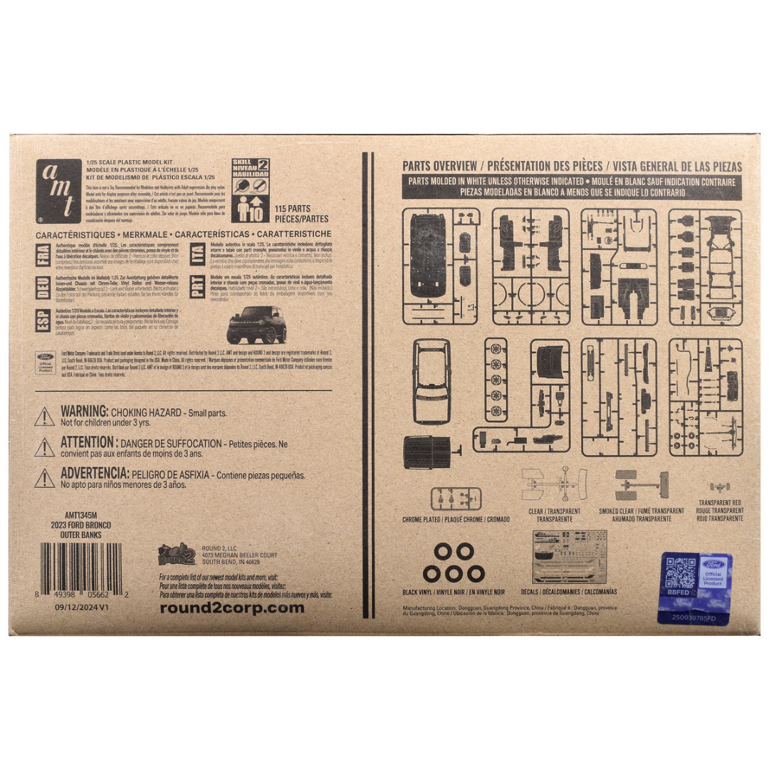 Skill 2 Model Kit 2023 Ford Bronco Outer Banks 1/25 Scale Model