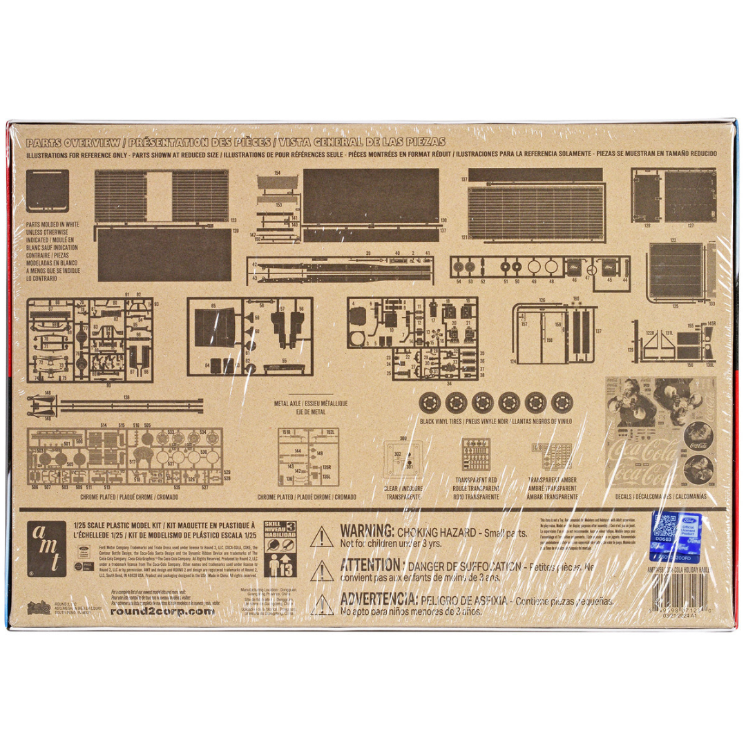 Skill 3 Model Kit Ford C-600 City Delivery Truck "Holiday Hauler - Coca-Cola" 1/25 Scale Model