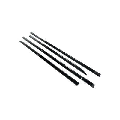2019-26 Ram 1500 Crew Cab 6 PCS Gloss Black Tape-on Door Molding Set