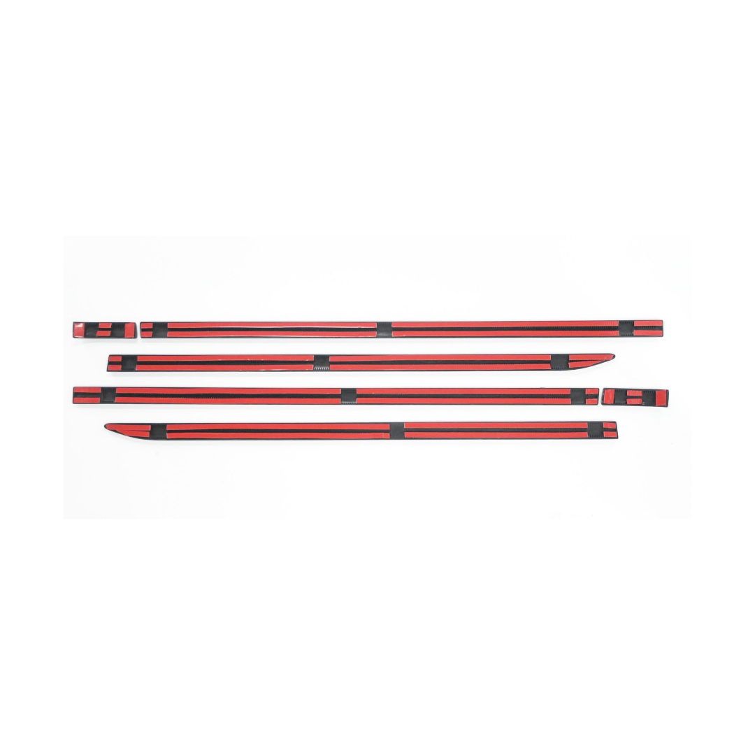 2019-26 Ram 1500 Crew Cab 6 PCS Gloss Black Tape-on Door Molding Set