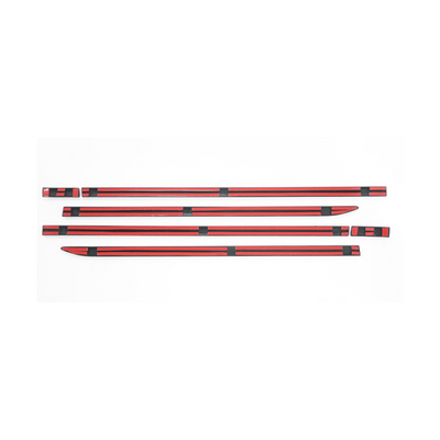 2019-26 Ram 1500 Crew Cab 6 PCS Gloss Black Tape-on Door Molding Set