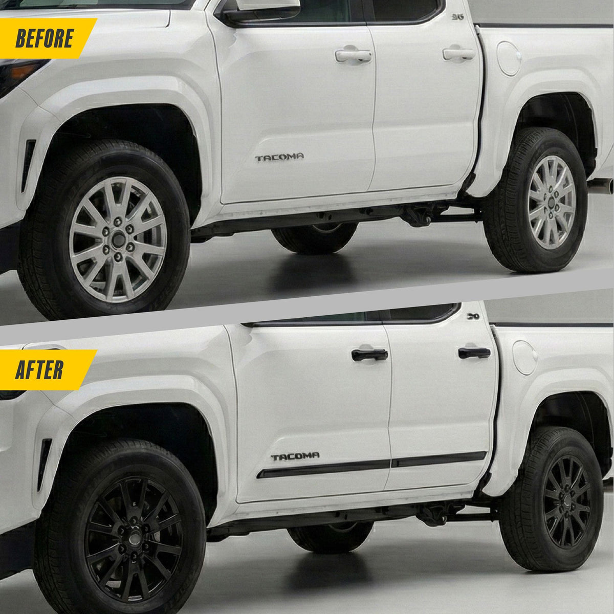Trim Illusion SM6113BLK gloss black door molding set for 2024-2026 Toyota Tacoma - image 8