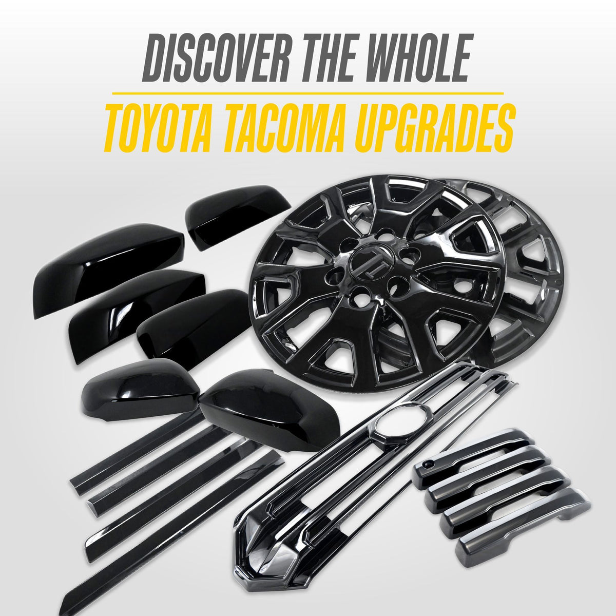 Trim Illusion SM6113BLK gloss black door molding set for 2024-2026 Toyota Tacoma - image 4
