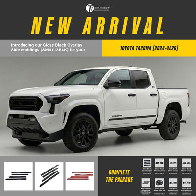 Trim Illusion SM6113BLK gloss black door molding set for 2024-2026 Toyota Tacoma - image 11