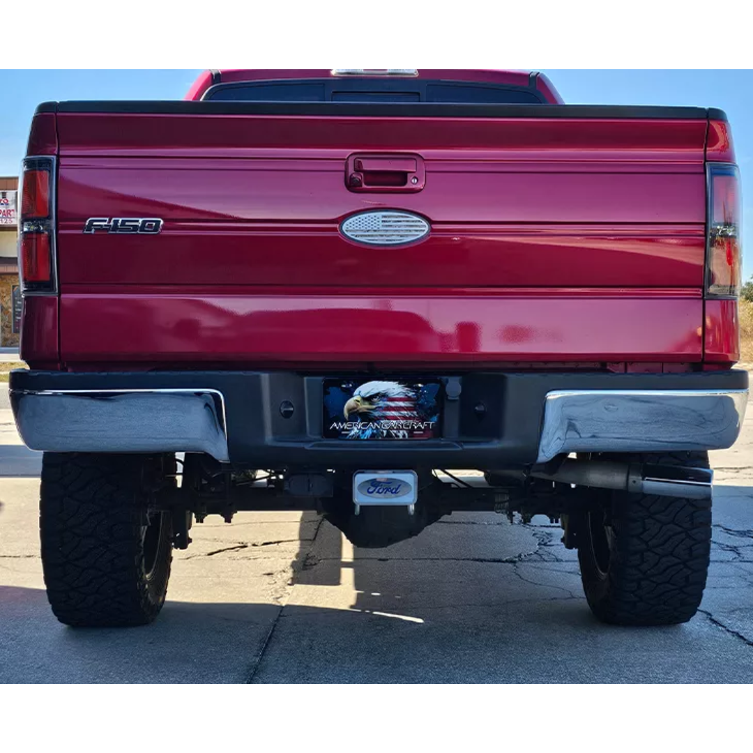 Stainless Steel Ford Emblem Trailer Hitch Plug 2'' Polished/Brushed Stainless Steel